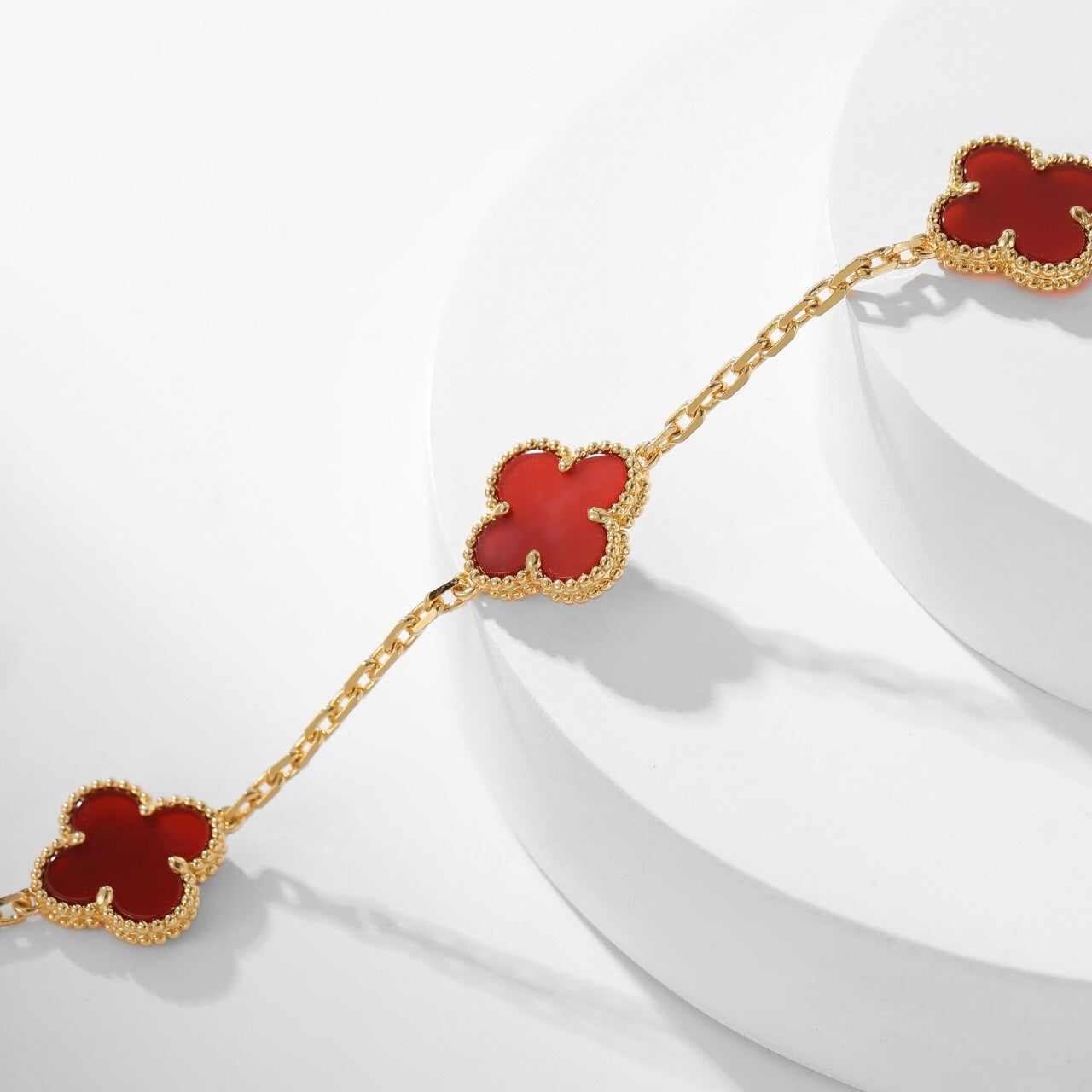 ¡®Jewelicorn¡¯CLOVER 10 MOTIFS CARNELIAN NECKLACE