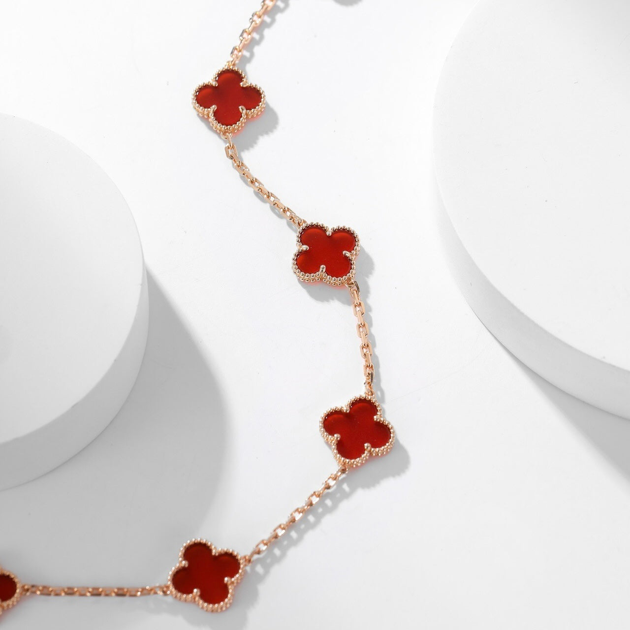 ¡®Jewelicorn¡¯CLOVER 10 MOTIFS CARNELIAN NECKLACE