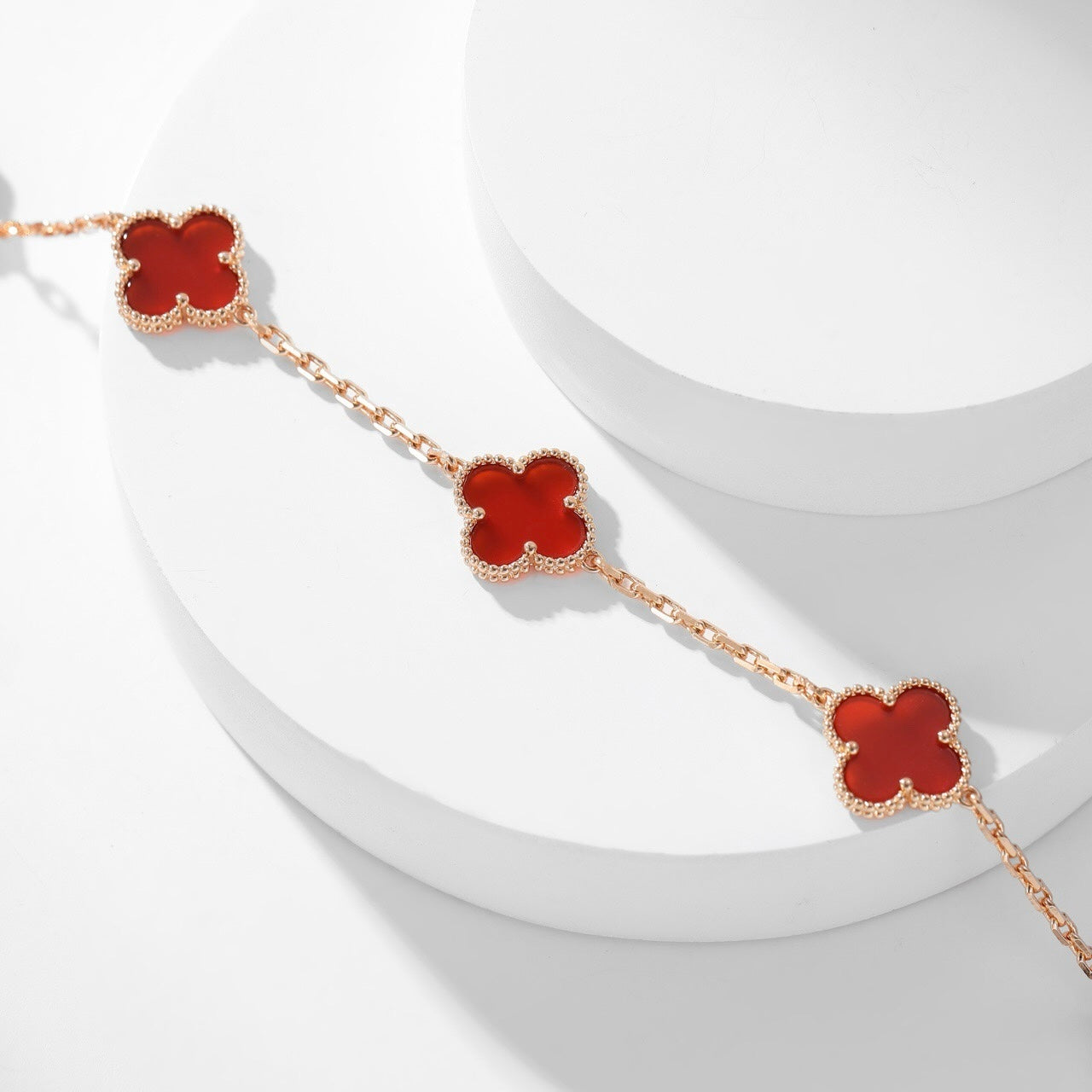 ¡®Jewelicorn¡¯CLOVER 10 MOTIFS CARNELIAN NECKLACE