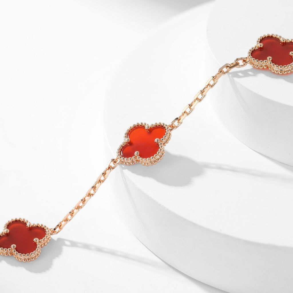 ¡®Jewelicorn¡¯CLOVER 10 MOTIFS CARNELIAN NECKLACE