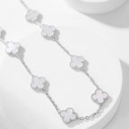 ¡®Jewelicorn¡¯CLOVER 10 MOTIFS WHITE MOTHER OF PEARL NECKLACE