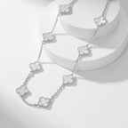 ¡®Jewelicorn¡¯CLOVER 10 MOTIFS WHITE MOTHER OF PEARL NECKLACE