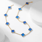 ¡®Jewelicorn¡¯CLOVER 10 MOTIFS BLUE AGATE NECKLACE