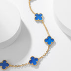 ¡®Jewelicorn¡¯CLOVER 10 MOTIFS BLUE AGATE NECKLACE