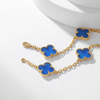 ¡®Jewelicorn¡¯CLOVER 10 MOTIFS BLUE AGATE NECKLACE