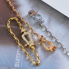 ¡®Jewelicorn¡¯FORCE LARGE HORSESHOE CLASP  METAL BRACELET