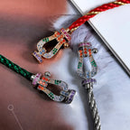 ¡®Jewelicorn¡¯FORC LARGE HORSESHOE  COLORED DIAMOND BRACELET SILVER