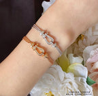 ¡®Jewelicorn¡¯FORCE SMALL HORSESHOE  DIAMOND CHAIN ROPE BRACELET