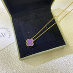 ¡®Jewelicorn¡¯CLOVER 15MM  PURPLE VIOLET NECKLACE