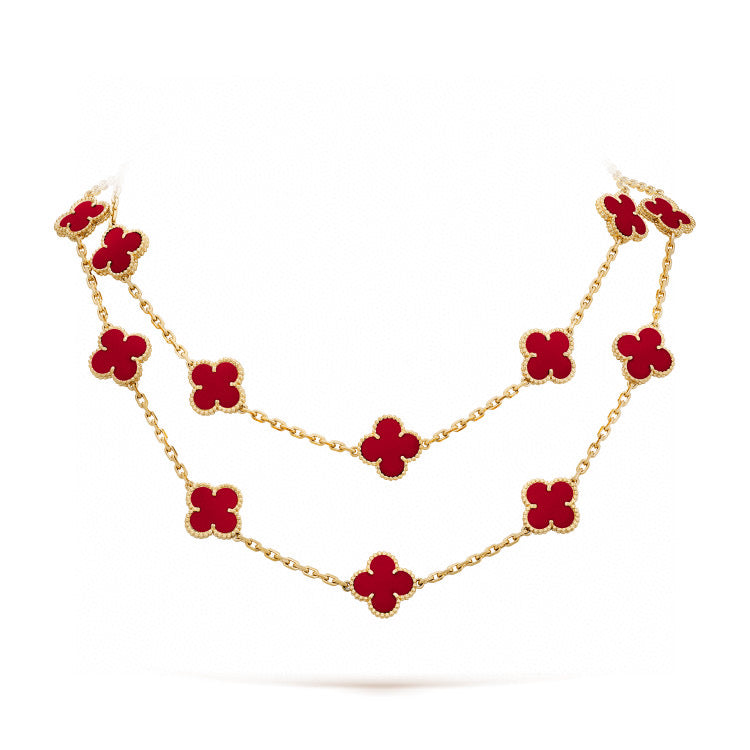 ¡®Jewelicorn¡¯CLOVER 20 MOTIFS CARNELIAN NECKLACE