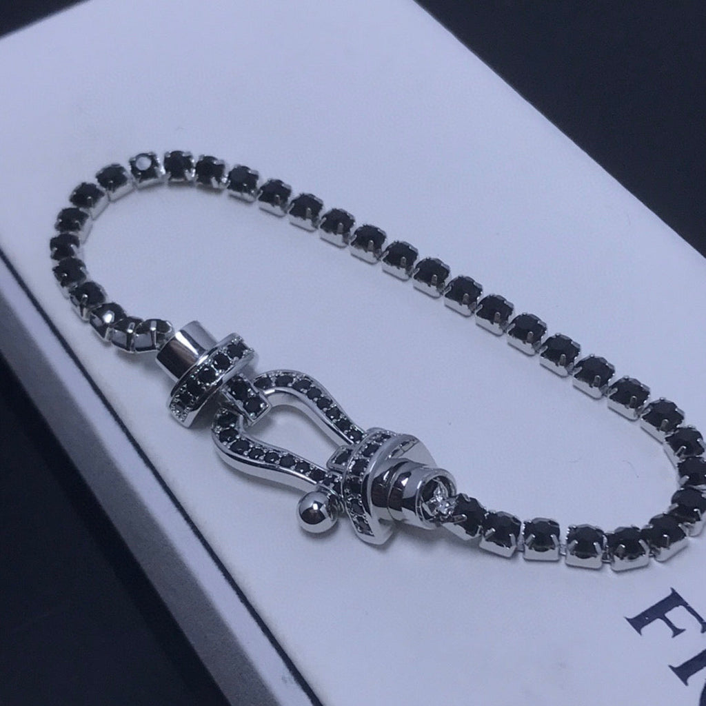¡®Jewelicorn¡¯FORCE  LARGE HORSESHOE FULL DIAMOND TENNIS BRACELET