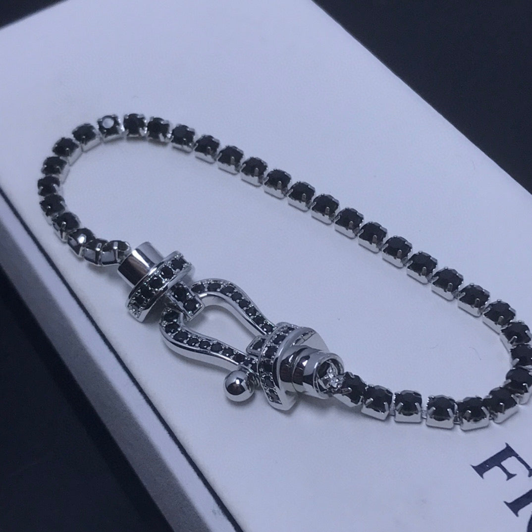 ¡®Jewelicorn¡¯FORCE  LARGE HORSESHOE FULL DIAMOND TENNIS BRACELET