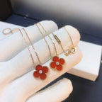 ¡®Jewelicorn¡¯CLOVER 15MM DIAMOND CARNELIAN NECKLACE