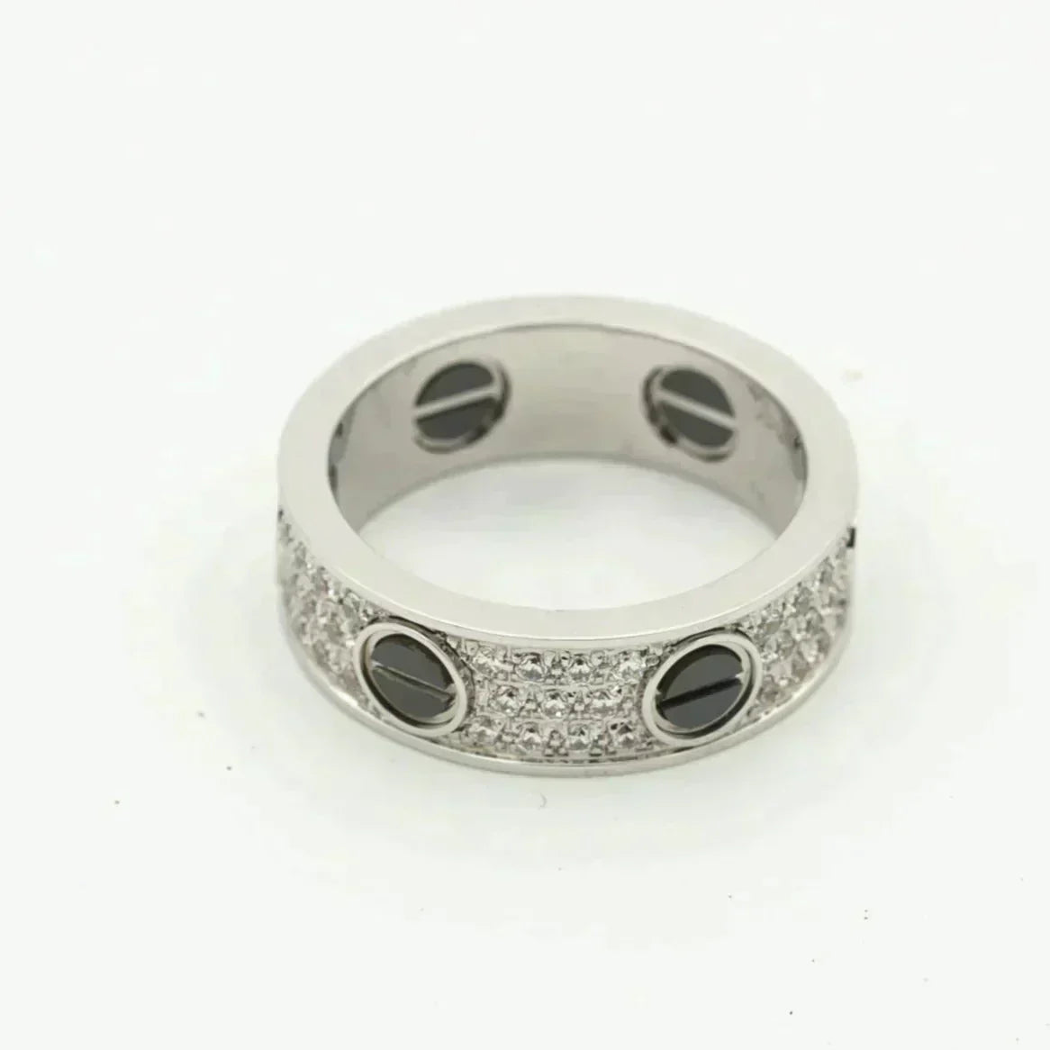 ¡®Jewelicorn¡¯LOVE RING 5.5MM DIAMONDS PAVED CERAMIC