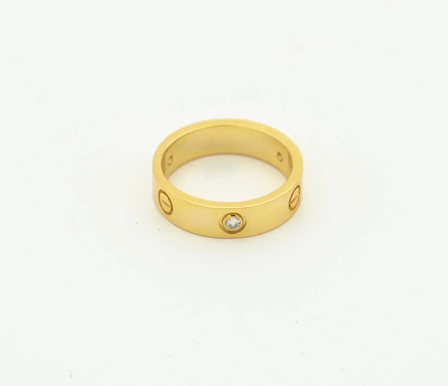 ¡®Jewelicorn¡¯LOVE RING 4MM 1 DIAMOND GOLD