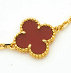 ¡®Jewelicorn¡¯CLOVER  5 MOTIFS CARNELIAN GOLD BRACELET