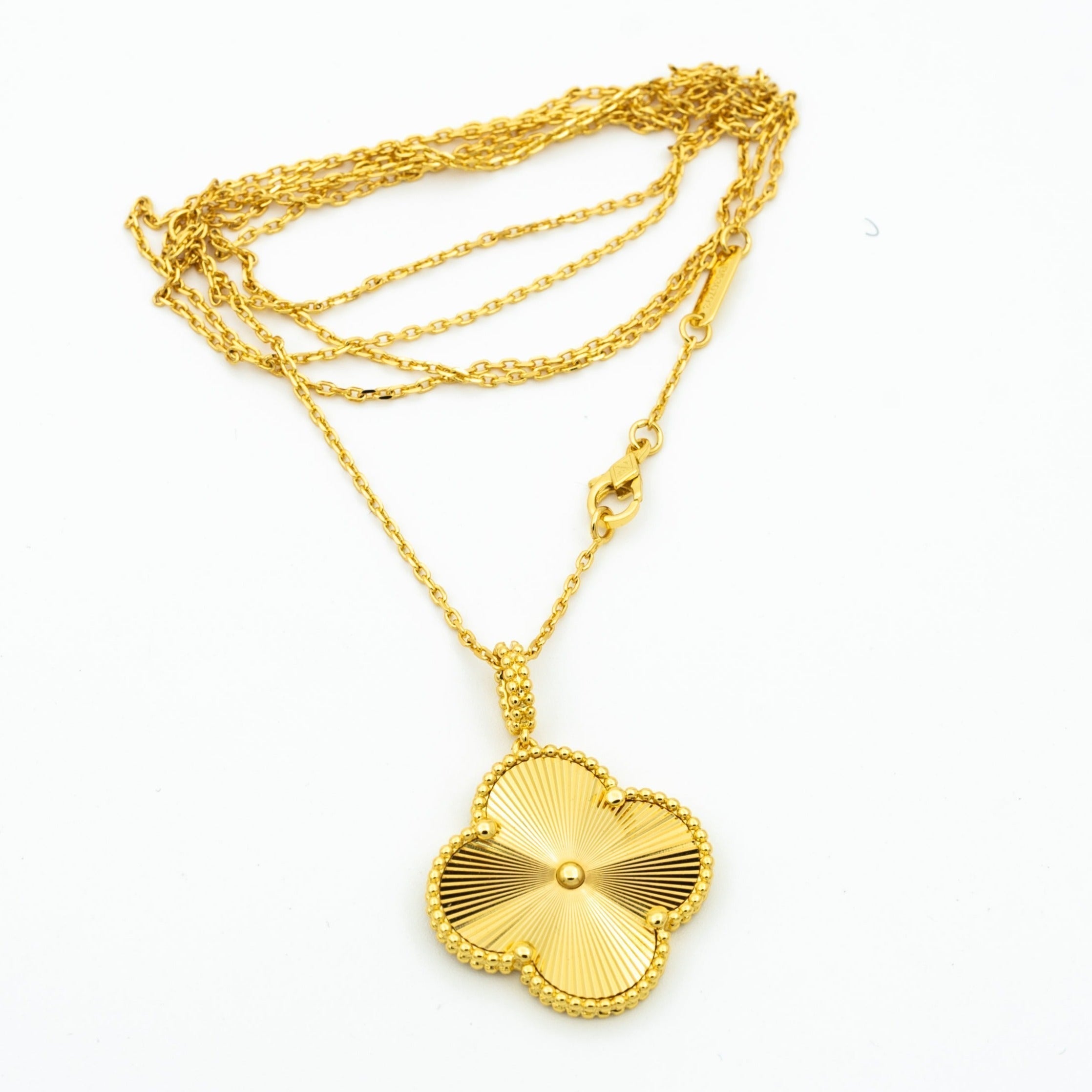 ¡®Jewelicorn¡¯CLOVER 25MM PEDANT NECKLACE GOLD