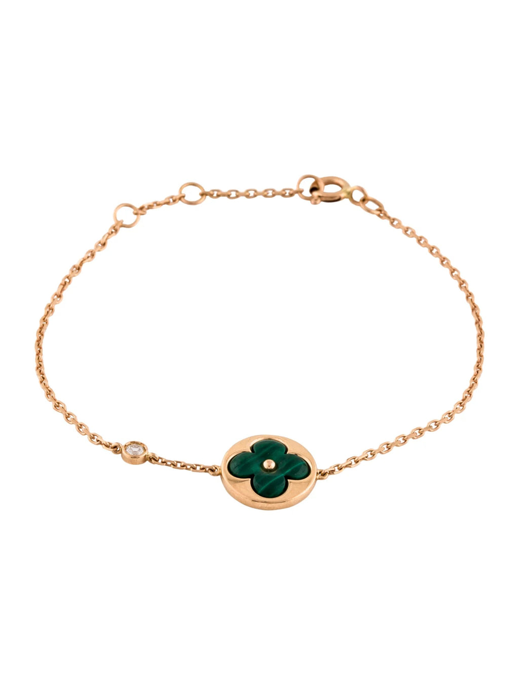 ¡®Jewelicorn¡¯SUN MALACHITE 1 DIAMOND PINK GOLD BRACELET