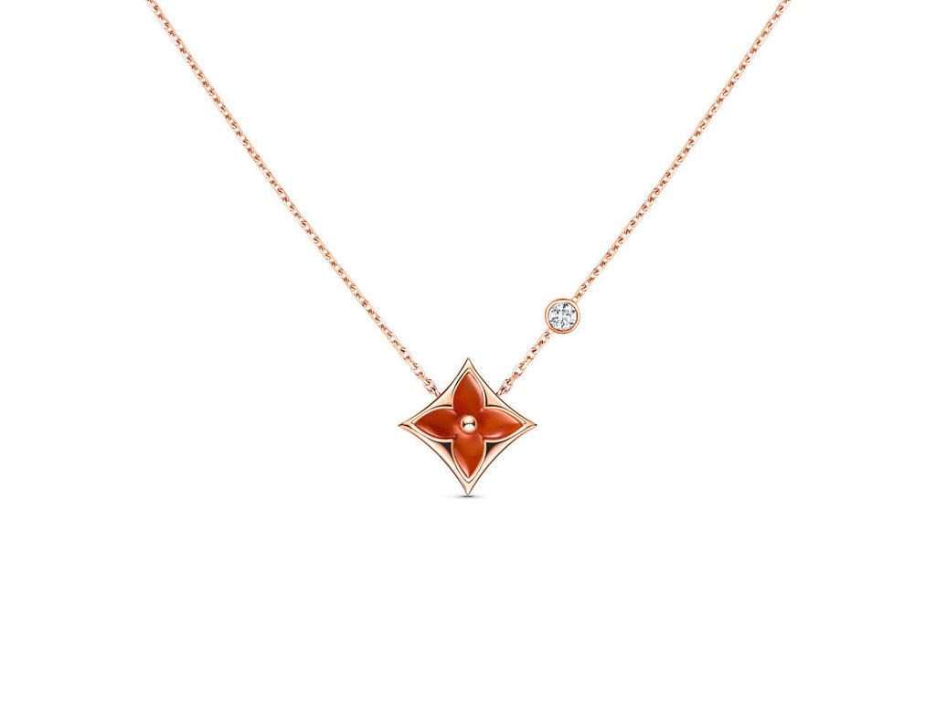 ¡®Jewelicorn¡¯STAR NECKLACE PINK GOLD 1 DIAMOND
