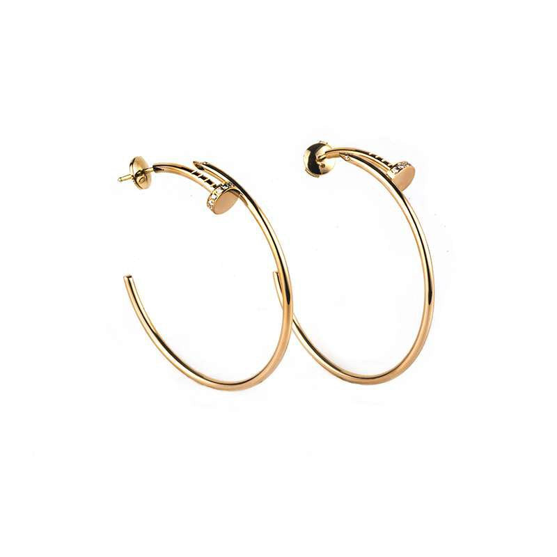 ¡®Jewelicorn¡¯JUSTE EARRINGS GOLD DIAMONDS 1.8MM