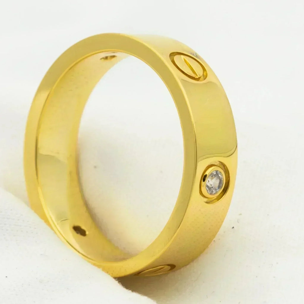 ¡®Jewelicorn¡¯LOVE RING 5.5MM 3 DIAMONDS GOLD