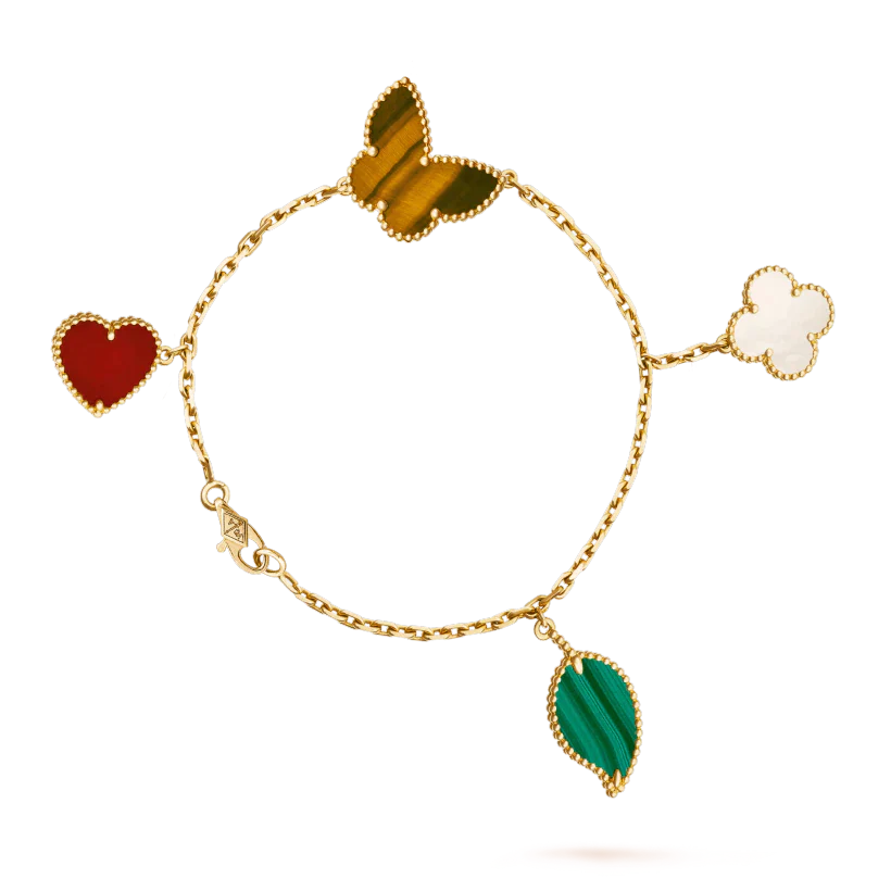 ¡®Jewelicorn¡¯LUCKY SPRING 5 MOTIF GOLD BRACELET