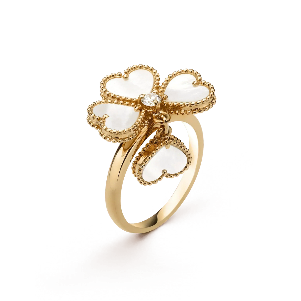 ¡®Jewelicorn¡¯SWEET CLOVER WHITE MOP RING