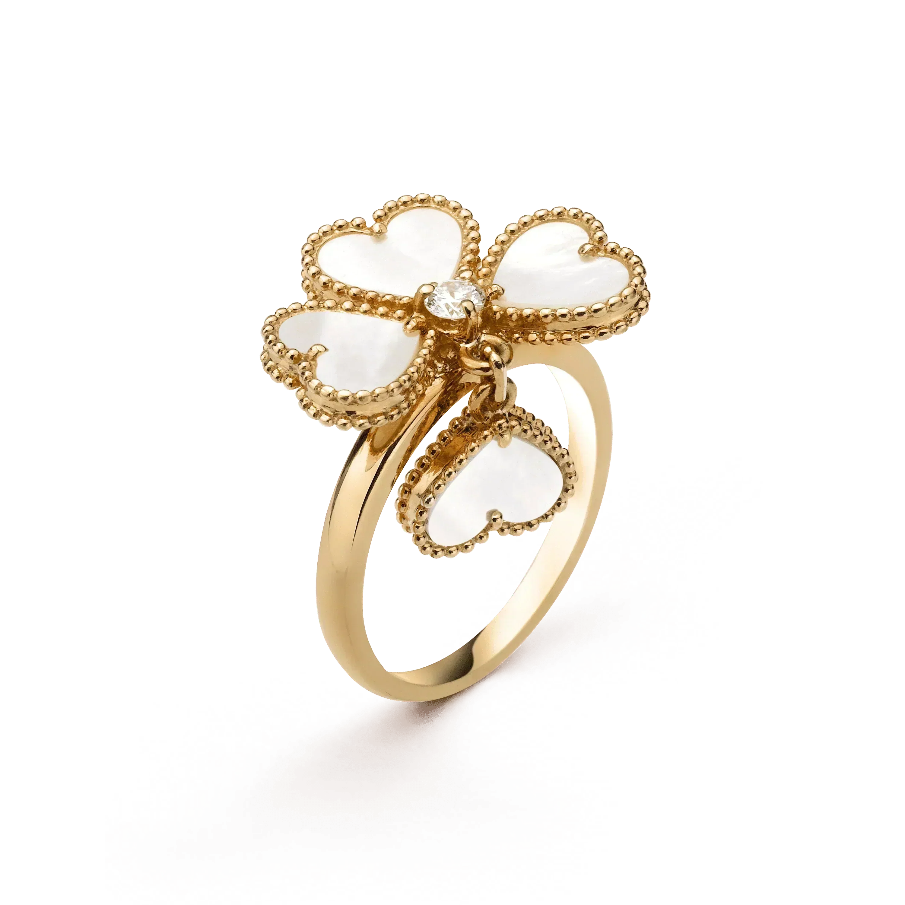 ¡®Jewelicorn¡¯SWEET CLOVER WHITE MOP RING