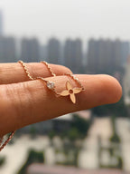 ¡®Jewelicorn¡¯BLOSSOM PENDANT PINK GOLD AND DIAMOND