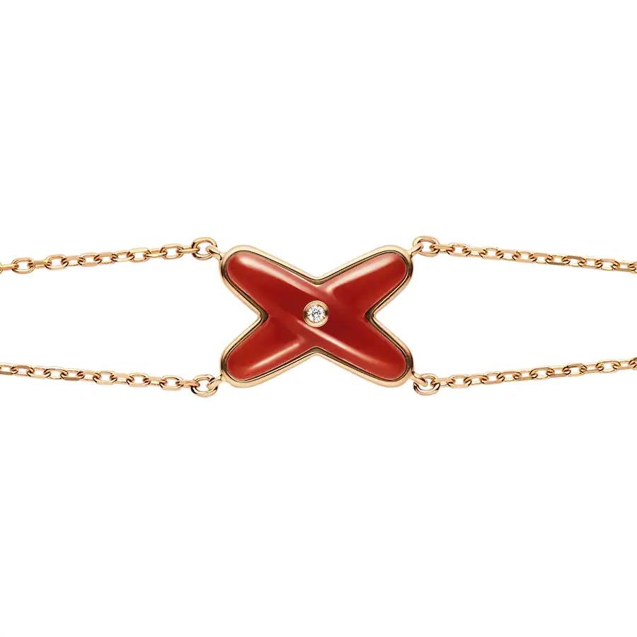¡®Jewelicorn¡¯JEUX BRACELET CARNELIAN PINK GOLD 1 DIAMOND