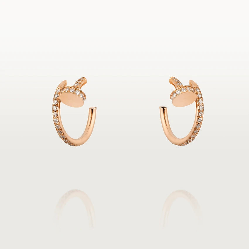 ¡®Jewelicorn¡¯JUSTE EARRINGS 12.75MM PINK GOLD DIAMOND