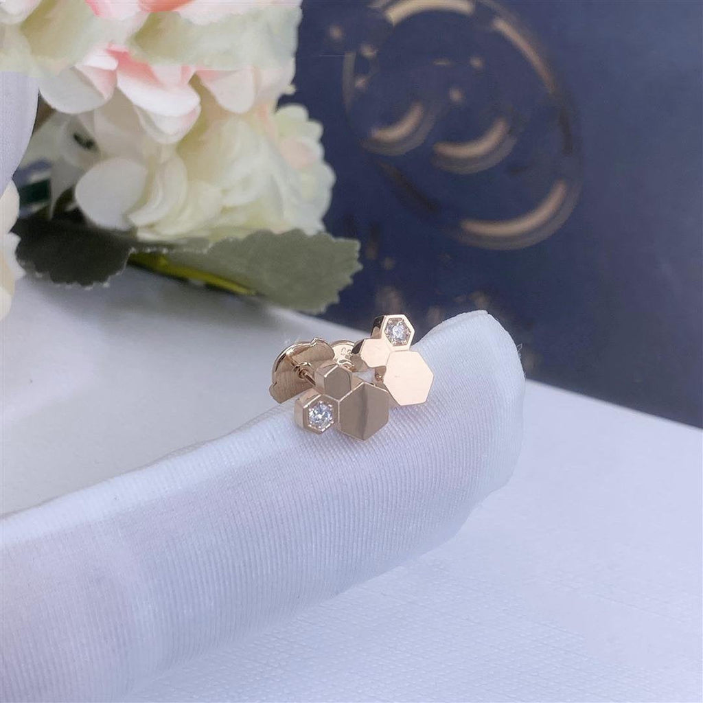 ¡®Jewelicorn¡¯BEE LOVE PINK GOLD DIAMOND EARRINGS