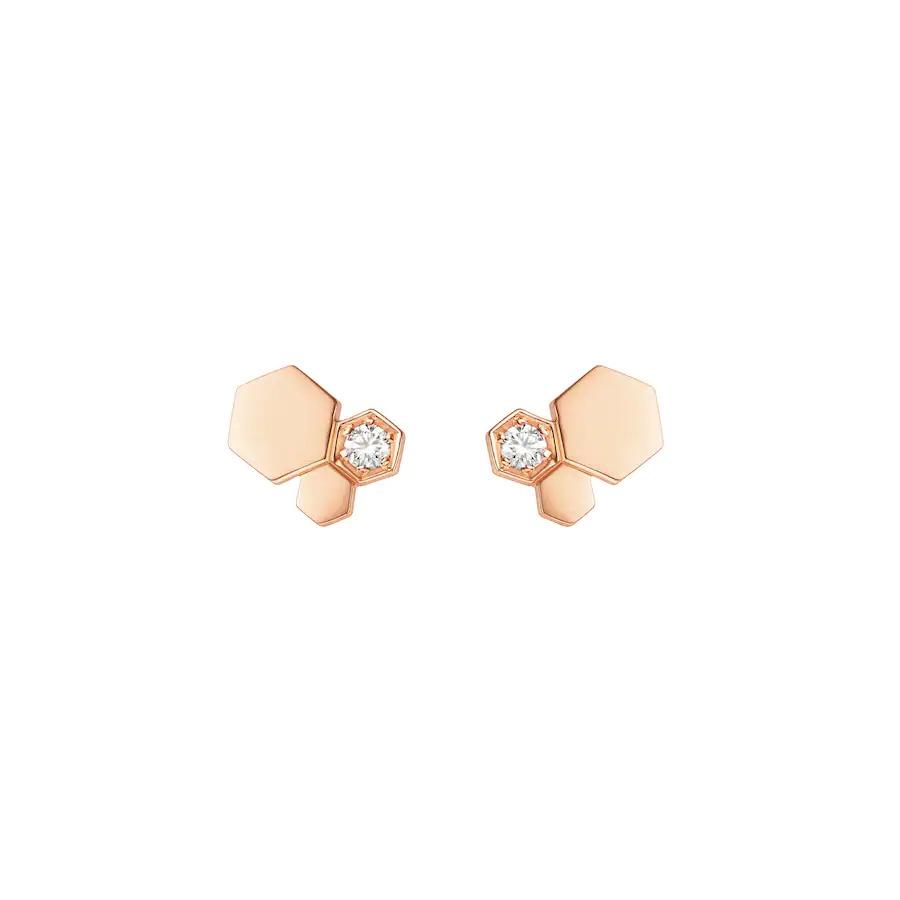 ¡®Jewelicorn¡¯BEE LOVE PINK GOLD DIAMOND EARRINGS