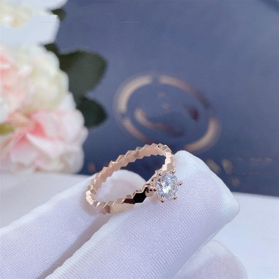 ¡®Jewelicorn¡¯BEE LOVE RING PINK GOLD 1 DIAMOND