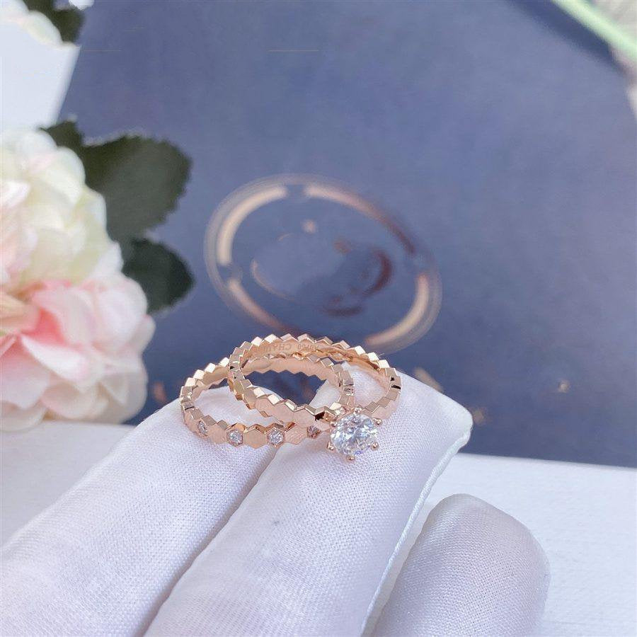 ¡®Jewelicorn¡¯BEE LOVE RING PINK GOLD 1 DIAMOND