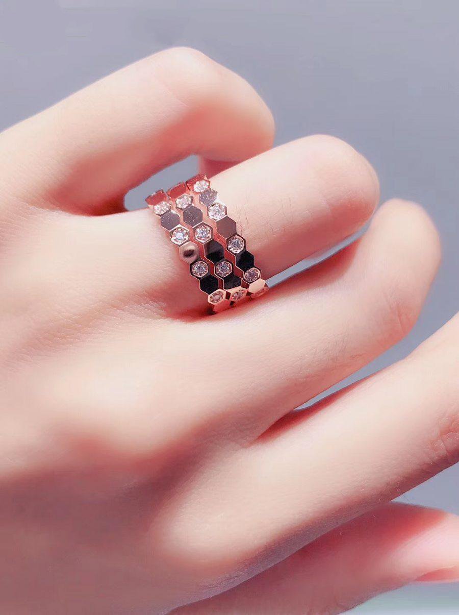 ¡®Jewelicorn¡¯BEE LOVE RING PINK GOLD DIAMOND