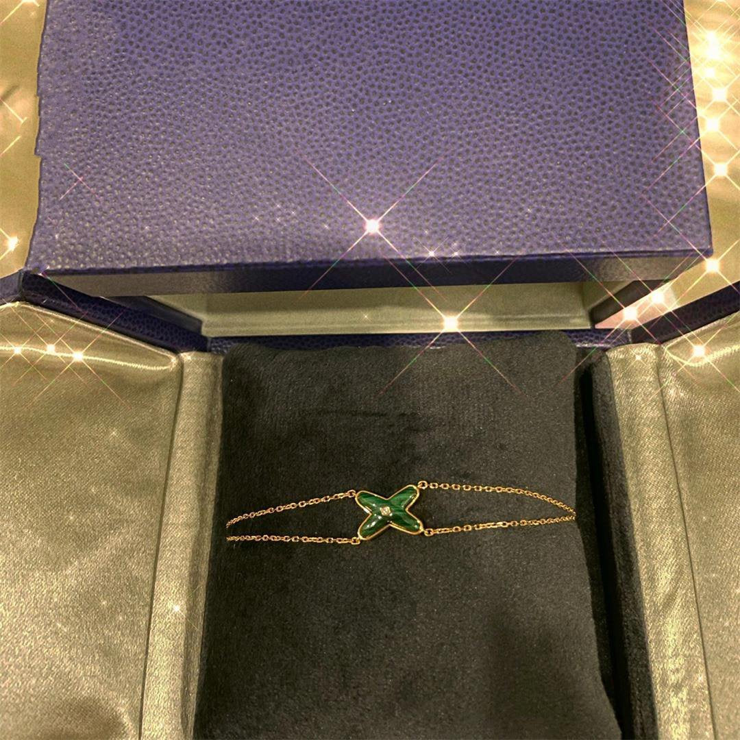¡®Jewelicorn¡¯JEUX BRACELET MALACHITE PINK GOLD 1 DIAMOND