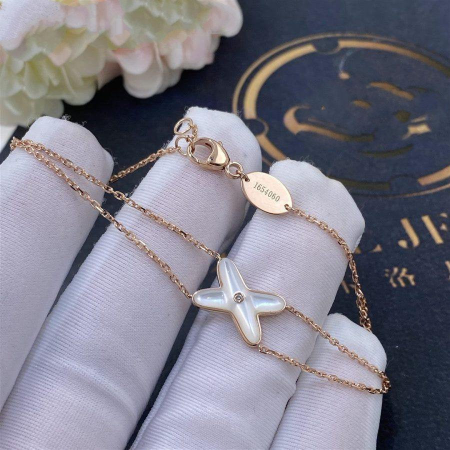 ¡®Jewelicorn¡¯JEUX BRACELET WHITE MOP PINK GOLD 1 DIAMOND