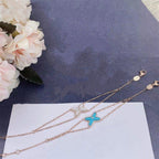 ¡®Jewelicorn¡¯JEUX BRACELET TURQUOISE PINK GOLD 1 DIAMOND