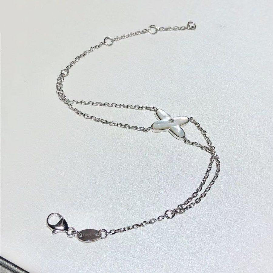 ¡®Jewelicorn¡¯JEUX BRACELET WHITE MOP SILVER 1 DIAMOND
