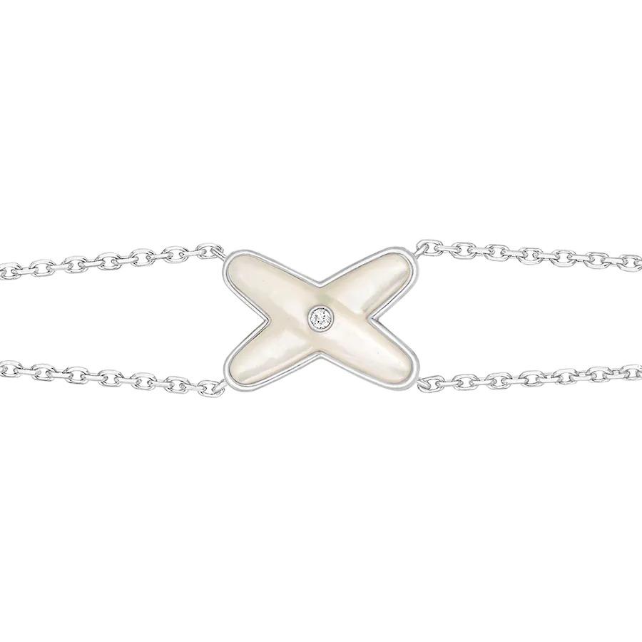 ¡®Jewelicorn¡¯JEUX BRACELET WHITE MOP SILVER 1 DIAMOND