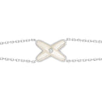 ¡®Jewelicorn¡¯JEUX BRACELET WHITE MOP SILVER 1 DIAMOND