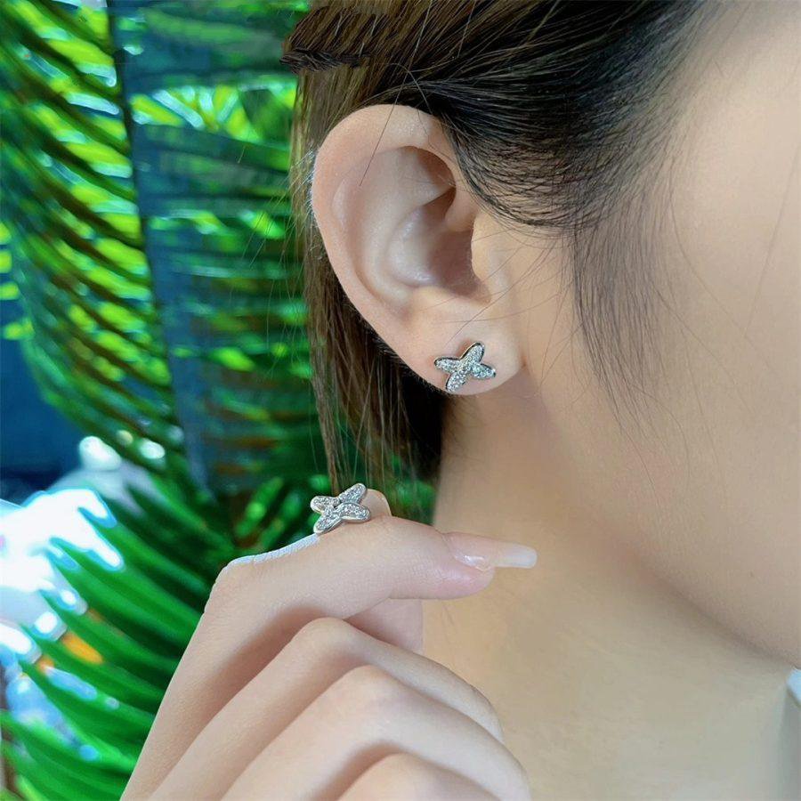 ¡®Jewelicorn¡¯JEUX DE SILVER DIAMOND EARRINGS