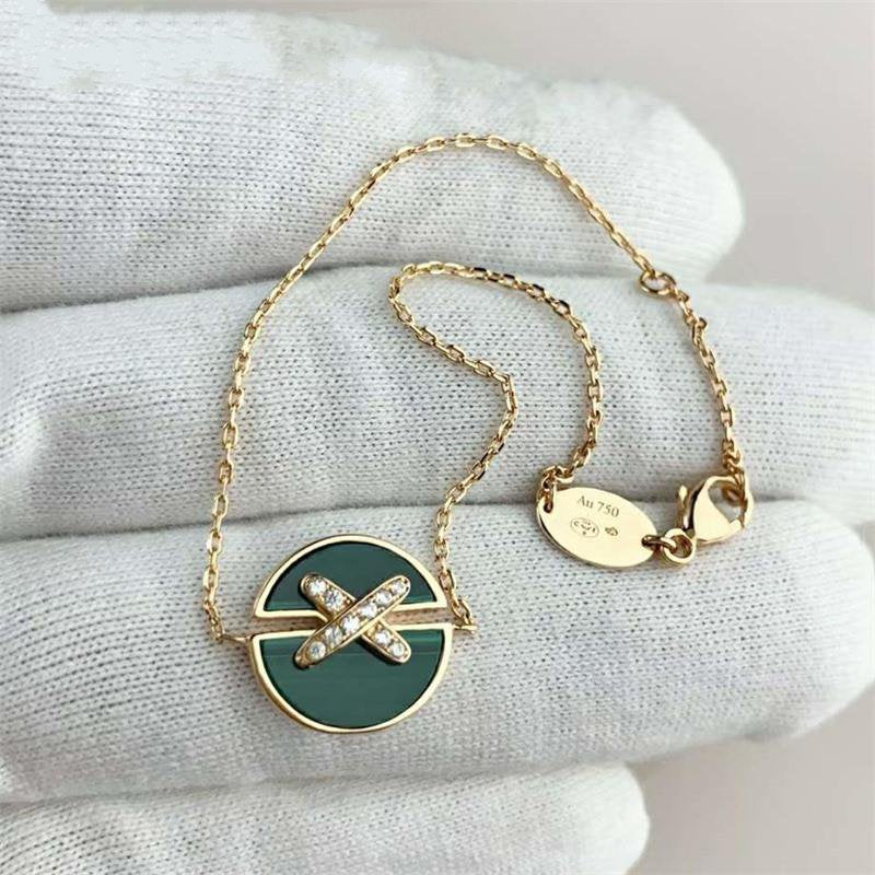 ¡®Jewelicorn¡¯JEUX DE BRACELET MALACHITE PINK GOLD DIAMONDS