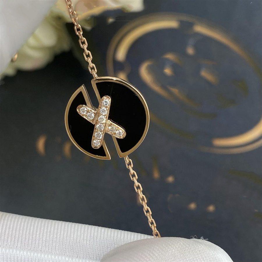 ¡®Jewelicorn¡¯JEUX DE BRACELET ONYX PINK GOLD DIAMOND