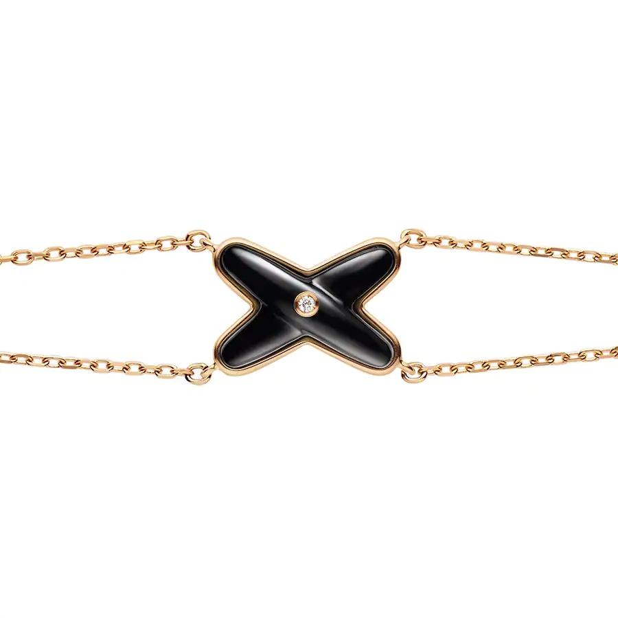 ¡®Jewelicorn¡¯JEUX BRACELET ONYX PINK GOLD 1 DIAMOND