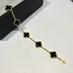 ¡®Jewelicorn¡¯CLOVER  5 MOTIFS BLACK ONYX BRACELET