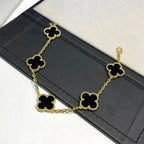 ¡®Jewelicorn¡¯CLOVER  5 MOTIFS BLACK ONYX BRACELET