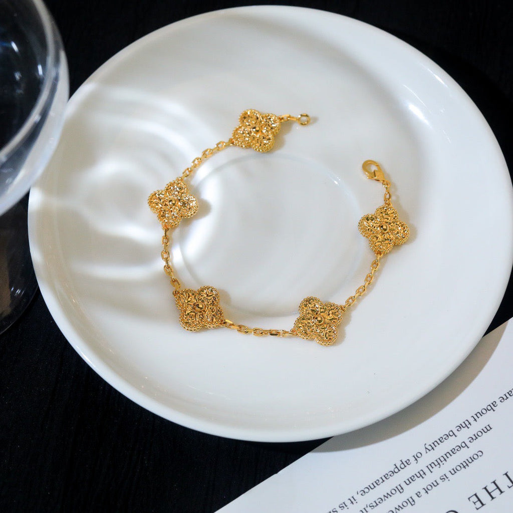 ¡®Jewelicorn¡¯CLOVER 5 MOTIFS BRONZING BRACELET