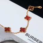 ¡®Jewelicorn¡¯CLOVER 5 MOTIFS RED AGATE  BRACELET